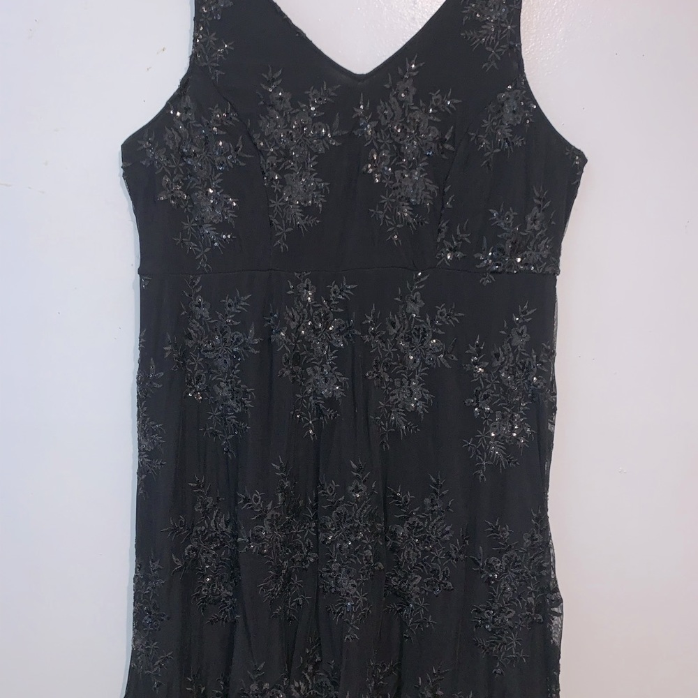 Torrid Black Sequin Skater Dress